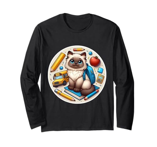 Back To School Ragdoll Katze Jungen Mädchen Student Kinder Besitzer Neu Langarmshirt Back To School Ragdoll Katze Jungen Mädchen Student Kinder Besitzer Neu Langarmshirt von Back To School Ragdoll Cat Products