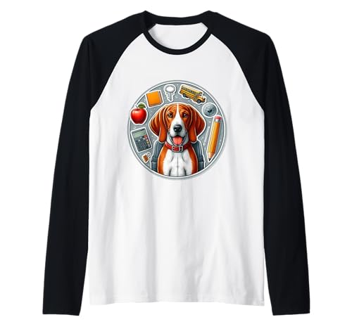 Back To School Redbone Coonhound Hund Jungen Mädchen Schüler Kinder Raglan von Back To School Redbone Coonhound Dog Products