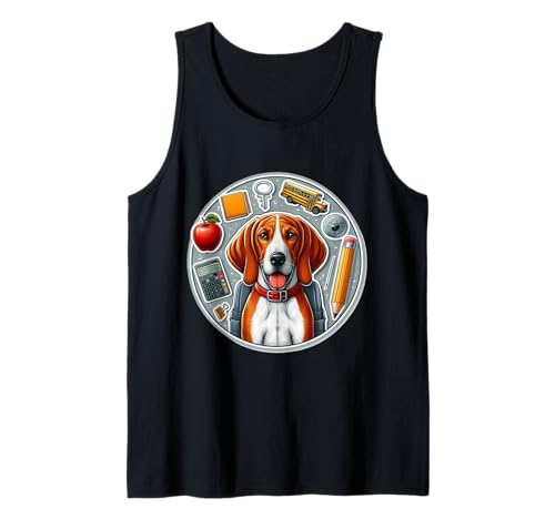 Back To School Redbone Coonhound Hund Jungen Mädchen Schüler Kinder Tank Top von Back To School Redbone Coonhound Dog Products