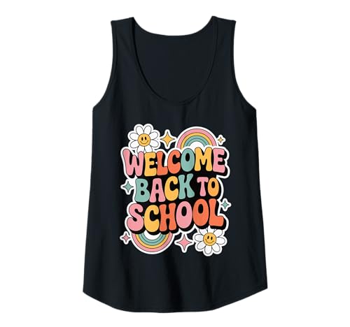 Damen Retro-Welcome Back to School Teacher Appreciation Kids Girls Tank Top Damen Retro-Welcome Back to School Teacher Appreciation Kids Girls Tank Top von Back To School Retro Teacher Student Daisy Rainbow