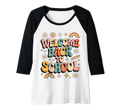 Damen Retro-Welcome Back to School Teacher Appreciation für Jungen und Mädchen Raglan Damen Retro-Welcome Back to School Teacher Appreciation für Jungen und Mädchen Raglan von Back To School Retro Teacher Student Daisy Rainbow
