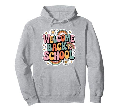 Retro-Welcome Back to School Teacher Appreciation Kids Girls Pullover Hoodie Retro-Welcome Back to School Teacher Appreciation Kids Girls Pullover Hoodie von Back To School Retro Teacher Student Daisy Rainbow