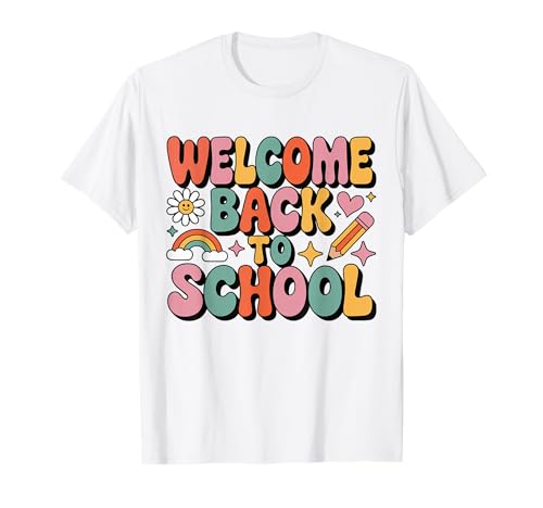 Retro-Welcome Back to School Teacher Appreciation Kids Girls T-Shirt Retro-Welcome Back to School Teacher Appreciation Kids Girls T-Shirt von Back To School Retro Teacher Student Daisy Rainbow