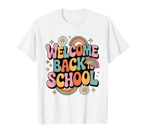Retro-Welcome Back to School Teacher Appreciation Kids Girls T-Shirt Retro-Welcome Back to School Teacher Appreciation Kids Girls T-Shirt von Back To School Retro Teacher Student Daisy Rainbow