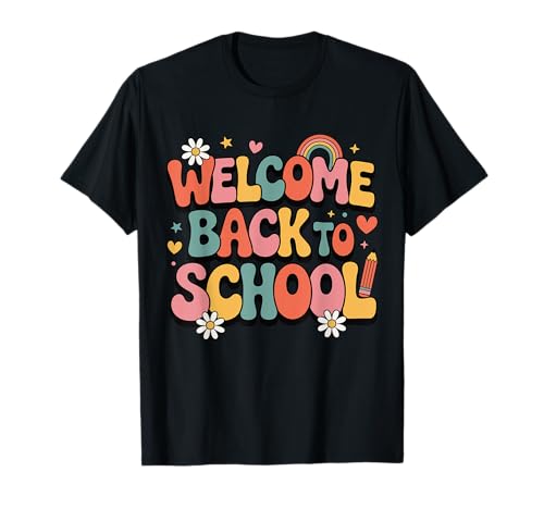 Retro-Welcome Back to School Teacher Appreciation Kids Girls T-Shirt Retro-Welcome Back to School Teacher Appreciation Kids Girls T-Shirt von Back To School Retro Teacher Student Daisy Rainbow