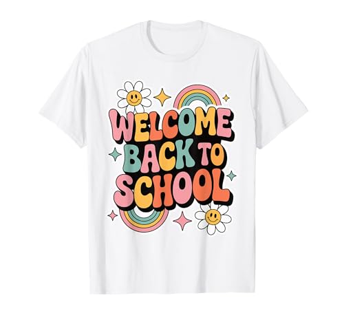 Retro-Welcome Back to School Teacher Appreciation Kids Girls T-Shirt Retro-Welcome Back to School Teacher Appreciation Kids Girls T-Shirt von Back To School Retro Teacher Student Daisy Rainbow
