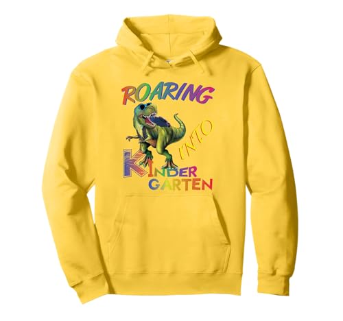 Roaring into Kindergarten Dinosaur Kids Day Back to School Pullover Hoodie von Back To School Shirts,Dinosaur Kindergarten Shirt