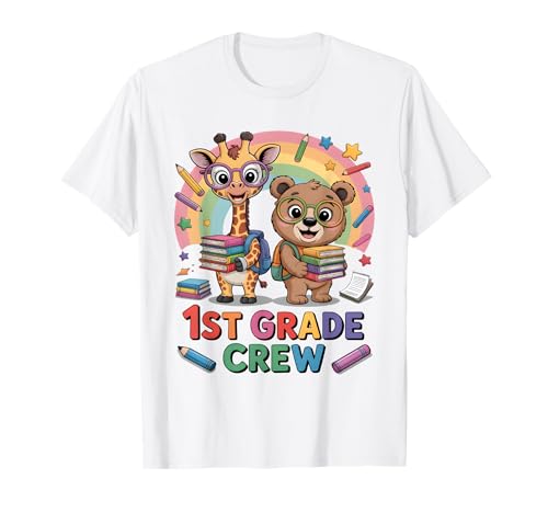 1. Klasse Crew Shirt Jungen Mädchen Schulanfang Lehrer T-Shirt von Back To School Shirts 1st Grade Kids Teacher