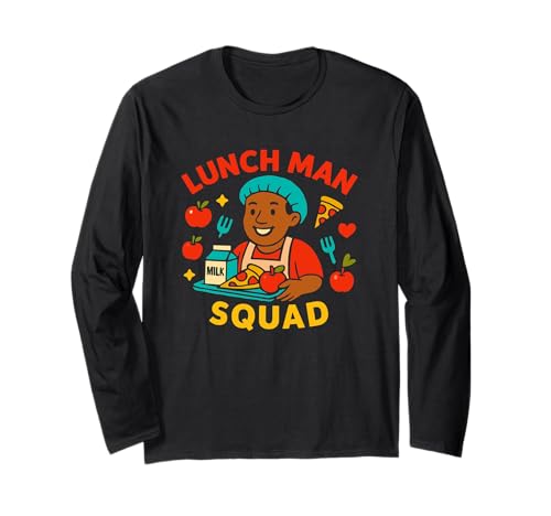Lunch Man Squad Schule Küche Cafeteria Mitarbeiter Langarmshirt von Back To School Shirts By HustlaGirl