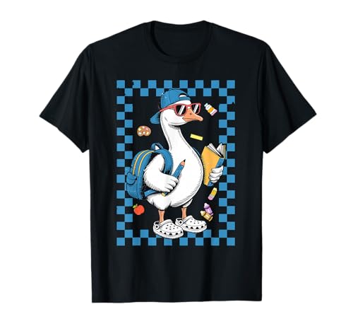Coole, dumme Gans, für den Schulanfang, lustige Schüler, Jungen und Kinder T-Shirt Coole, dumme Gans, für den Schulanfang, lustige Schüler, Jungen und Kinder T-Shirt von Back To School Silly Goose Coquette Tee