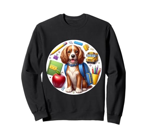 Zurück zur Schule Sussex Spaniel Hund Jungen Mädchen Schüler Kinder Sweatshirt von Back To School Sussex Spaniel Dog Products