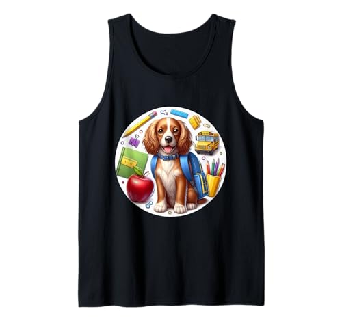 Zurück zur Schule Sussex Spaniel Hund Jungen Mädchen Schüler Kinder Tank Top von Back To School Sussex Spaniel Dog Products