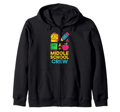 Back To School Middle School Crew, niedlicher erster Tag für Frauen Kapuzenjacke von Back To School Teacher Must Haves Happy Outfits