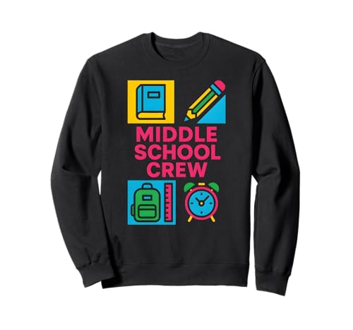 Back To School Middle School Crew, niedlicher erster Tag für Frauen Sweatshirt Back To School Middle School Crew, niedlicher erster Tag für Frauen Sweatshirt von Back To School Teacher Must Haves Happy Outfits