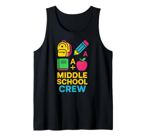 Back To School Middle School Crew, niedlicher erster Tag für Frauen Tank Top Back To School Middle School Crew, niedlicher erster Tag für Frauen Tank Top von Back To School Teacher Must Haves Happy Outfits