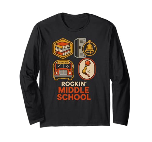 Teacher Rockin Middle School Süße Damen, zurück zur Schule Langarmshirt Teacher Rockin Middle School Süße Damen, zurück zur Schule Langarmshirt von Back To School Teacher Must Haves Happy Outfits