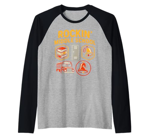 Teacher Rockin Middle School Süße Damen, zurück zur Schule Raglan Teacher Rockin Middle School Süße Damen, zurück zur Schule Raglan von Back To School Teacher Must Haves Happy Outfits