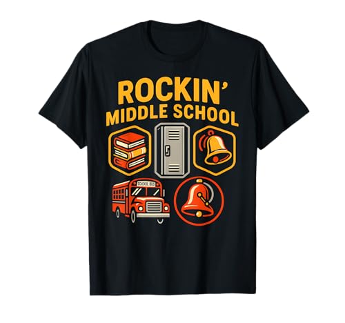 Teacher Rockin Middle School Süße Damen, zurück zur Schule T-Shirt Teacher Rockin Middle School Süße Damen, zurück zur Schule T-Shirt von Back To School Teacher Must Haves Happy Outfits