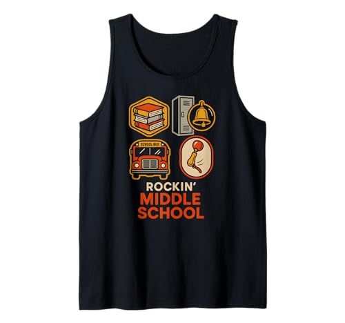 Teacher Rockin Middle School Süße Damen, zurück zur Schule Tank Top Teacher Rockin Middle School Süße Damen, zurück zur Schule Tank Top von Back To School Teacher Must Haves Happy Outfits