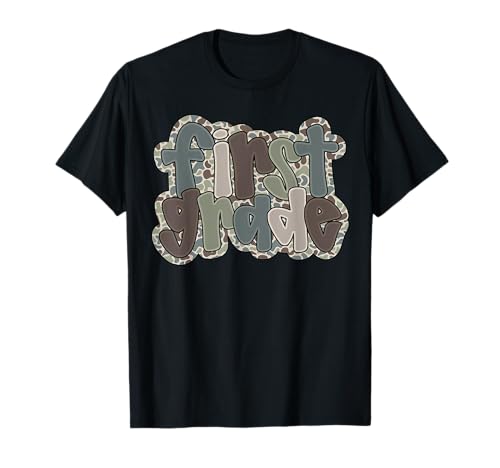 Camo Team Squad für die 1. Klasse, Schulanfang, für Kinder und Jungen T-Shirt von Back To School Teacher Student Kids Boys Tees
