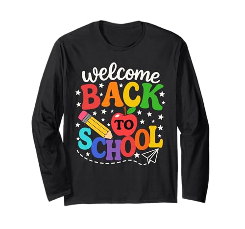Willkommen zurück in die Schule: Kunst am ersten Tag für Kinder und Lehrer Langarmshirt Willkommen zurück in die Schule: Kunst am ersten Tag für Kinder und Lehrer Langarmshirt von Back To School Tee