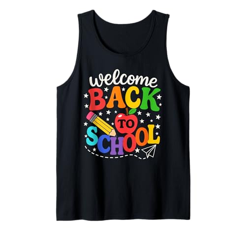 Willkommen zurück in die Schule: Kunst am ersten Tag für Kinder und Lehrer Tank Top Willkommen zurück in die Schule: Kunst am ersten Tag für Kinder und Lehrer Tank Top von Back To School Tee