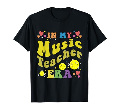 In My Music Teacher Era Retro Back To School Herren Damen T-Shirt von Back To School Vibes Outfit Gifts