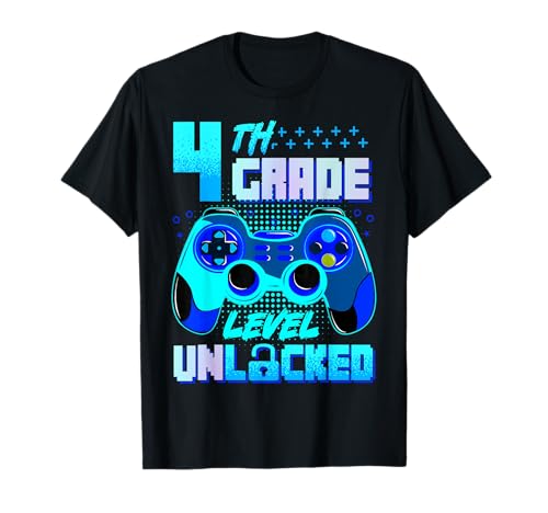 4. Klasse freigeschaltete Gamer Jungen Kinder erster Schultag T-Shirt 4. Klasse freigeschaltete Gamer Jungen Kinder erster Schultag T-Shirt von Back To School Video Game Level Unlocked Boys Kids