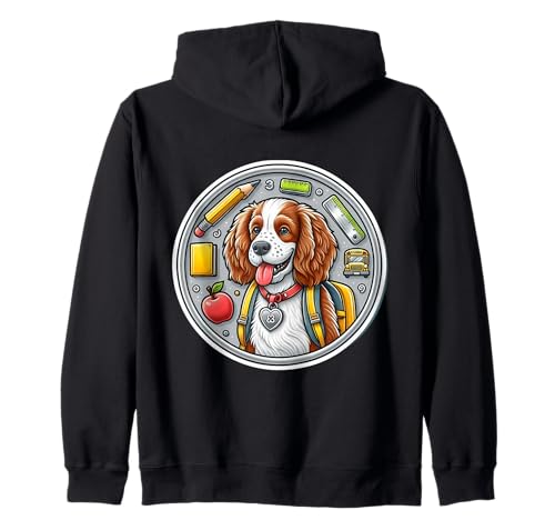 Zurück zur Schule Welsh Springer Spaniel Hund Jungen Mädchen Kinder Kapuzenjacke Zurück zur Schule Welsh Springer Spaniel Hund Jungen Mädchen Kinder Kapuzenjacke von Back To School Welsh Springer Spaniel Dog Products