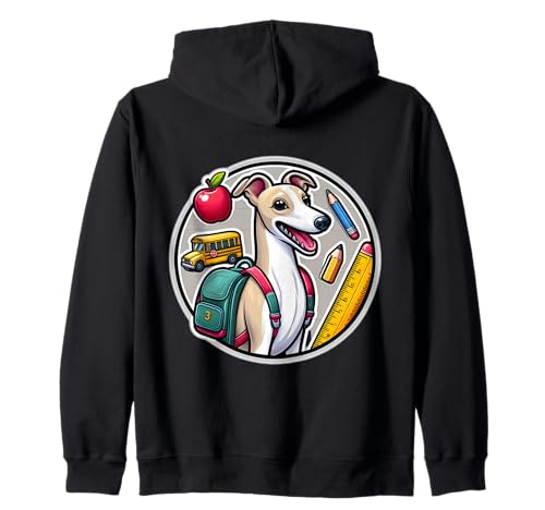 Back to School Whippet Hund Junge Mädchen Besitzer Student Kinder Kind Kapuzenjacke Back to School Whippet Hund Junge Mädchen Besitzer Student Kinder Kind Kapuzenjacke von Back To School Whippet Dog Products