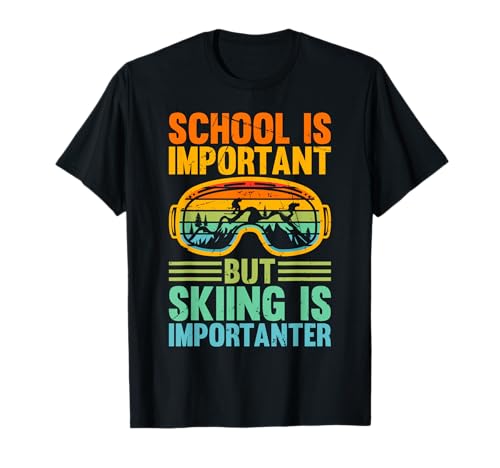 Skifahren Kinder Freestyle-Skifahren Schule Kinder - Schule Skifahren T-Shirt von Back To School Winter Sports Skiing Kids