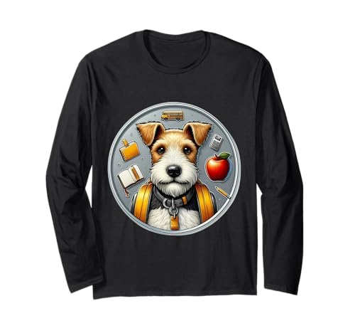 Back To School Wire Fox Terrier Hund Jungen Mädchen Student Kinder Langarmshirt Back To School Wire Fox Terrier Hund Jungen Mädchen Student Kinder Langarmshirt von Back To School Wire Fox Terrier Dog Products