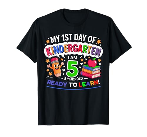 My First Day of Kindergarten 1. Schultag Jungen Mädchen T-Shirt My First Day of Kindergarten 1. Schultag Jungen Mädchen T-Shirt von Back To School my first day of kindergarten