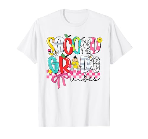 2. Klasse Vibes Coquette Bow Teachers Kids Back to School T-Shirt 2. Klasse Vibes Coquette Bow Teachers Kids Back to School T-Shirt von Back To School