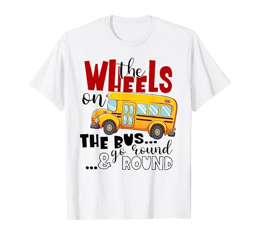 Back To School Funny The Wheels On The BUS Kleinkind Kinder Jungen T-Shirt von Back To School