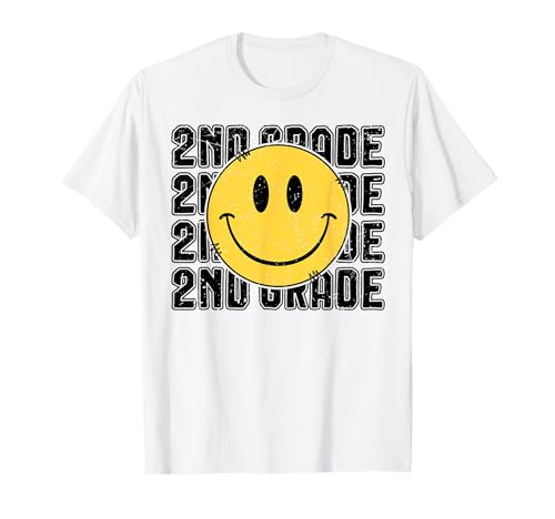 Smile Face Back to School Jungen Kinder Schüler der zweiten Klasse T-Shirt von Back To School