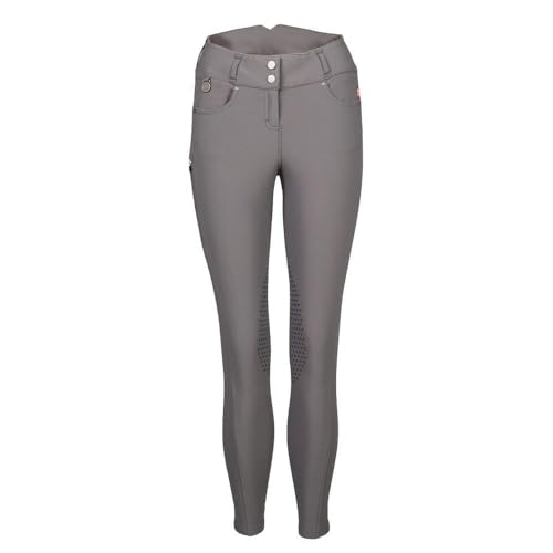 Back on Track Damen Reithose Julia W's Kniebesatz 2 Farben (38, Grau) von Back on Track