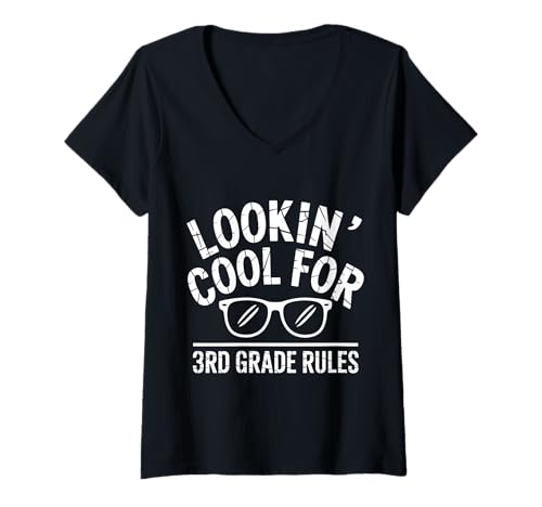 Damen Sieht cool aus für den Schulanfang der 3. Klasse T-Shirt mit V-Ausschnitt Damen Sieht cool aus für den Schulanfang der 3. Klasse T-Shirt mit V-Ausschnitt von Back to School Apparel 3rd Grade