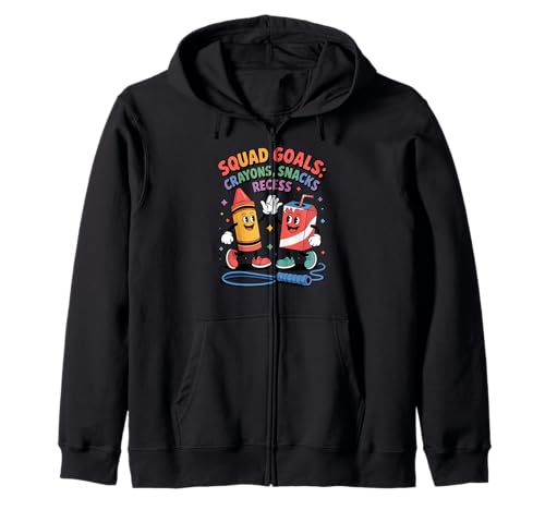 Squad Goals Buntstifte Snacks Recess Lustige Kinder Kapuzenjacke Squad Goals Buntstifte Snacks Recess Lustige Kinder Kapuzenjacke von Back to School Apparel Gifts by Anastasia