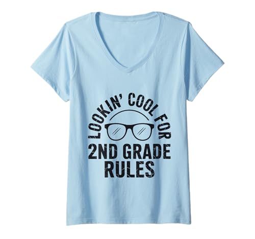 Damen Sieht cool aus für die 2. Klasse zurück in die Schule T-Shirt mit V-Ausschnitt Damen Sieht cool aus für die 2. Klasse zurück in die Schule T-Shirt mit V-Ausschnitt von Back to School Gifts 2nd Grade