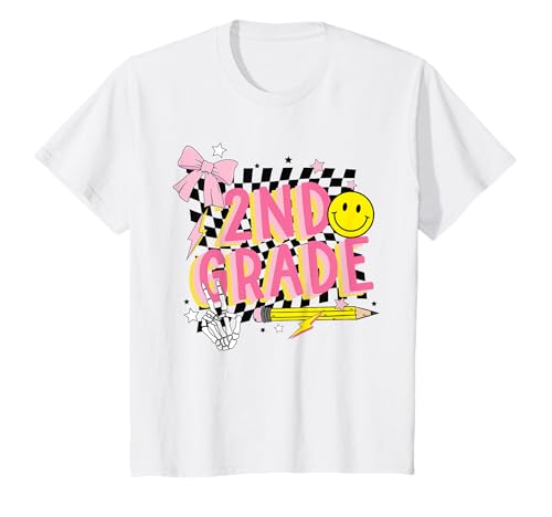 Kinder Cooler 2. Klasse Back to School Happy Face Skelett Bleistift Fun T-Shirt Kinder Cooler 2. Klasse Back to School Happy Face Skelett Bleistift Fun T-Shirt von Back to School Groovy Happy Face Apparel