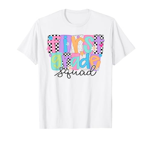 1. First Grade Squad Student Teacher Back to School Kids T-Shirt von Back to School Outfits for Teachers Kids