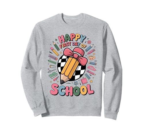Lustiger Happy First Day of School Kids Back to School Fun Sweatshirt Lustiger Happy First Day of School Kids Back to School Fun Sweatshirt von Back to School Pencil Art Kids Fun