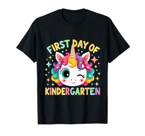 Einhorn erster Tag des Kindergartens erster Tag Mädchen Kleinkinder T-Shirt von Back to School Preschool Kids Funny Apparel Co.