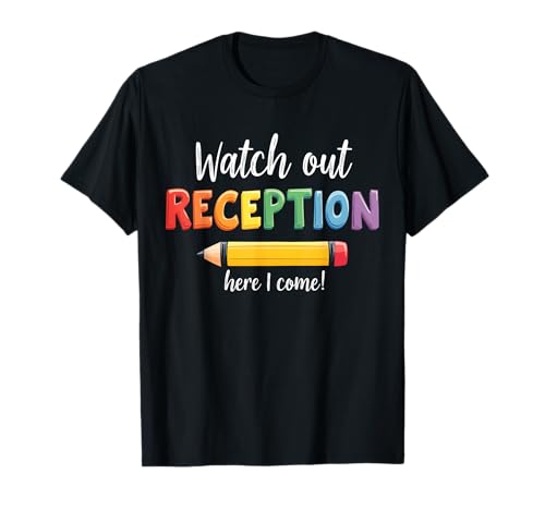 Watch Out Reception Here I Come Back to School Kleinkinder Kinder T-Shirt von Back to School Preschool Kids Funny Apparel Co.