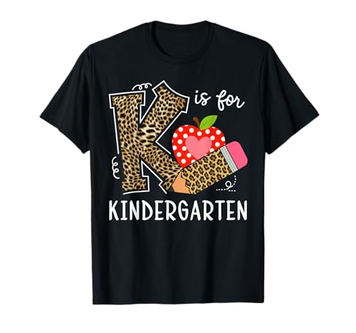 K is for Kindergarten Lehrer Leopard Back to School Kids T-Shirt K is for Kindergarten Lehrer Leopard Back to School Kids T-Shirt von Back to School Teacher Leopard Kindergarten