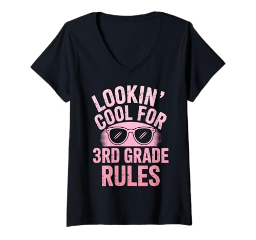 Damen Sieht cool aus für den Schulanfang der 3. Klasse T-Shirt mit V-Ausschnitt Damen Sieht cool aus für den Schulanfang der 3. Klasse T-Shirt mit V-Ausschnitt von Back to School Tees 3rd Grade