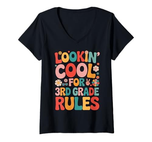 Damen Sieht cool aus für den Schulanfang der 3. Klasse T-Shirt mit V-Ausschnitt Damen Sieht cool aus für den Schulanfang der 3. Klasse T-Shirt mit V-Ausschnitt von Back to School Tees Apparel 3rd Grade
