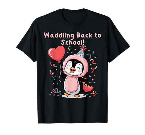 Penguin Back to School for Pre-K Kids First Day of School T-Shirt Penguin Back to School for Pre-K Kids First Day of School T-Shirt von Back to School Vibes with Cute Animal Outfit