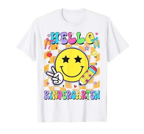 Erster Tag des Kindergartens Mädchen Jungen Lehrer zurück in die Schule T-Shirt von Back to school Outfits.